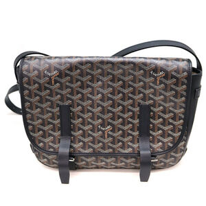 GOYARD Belvedere Shoulder Bag Leather Brown Black